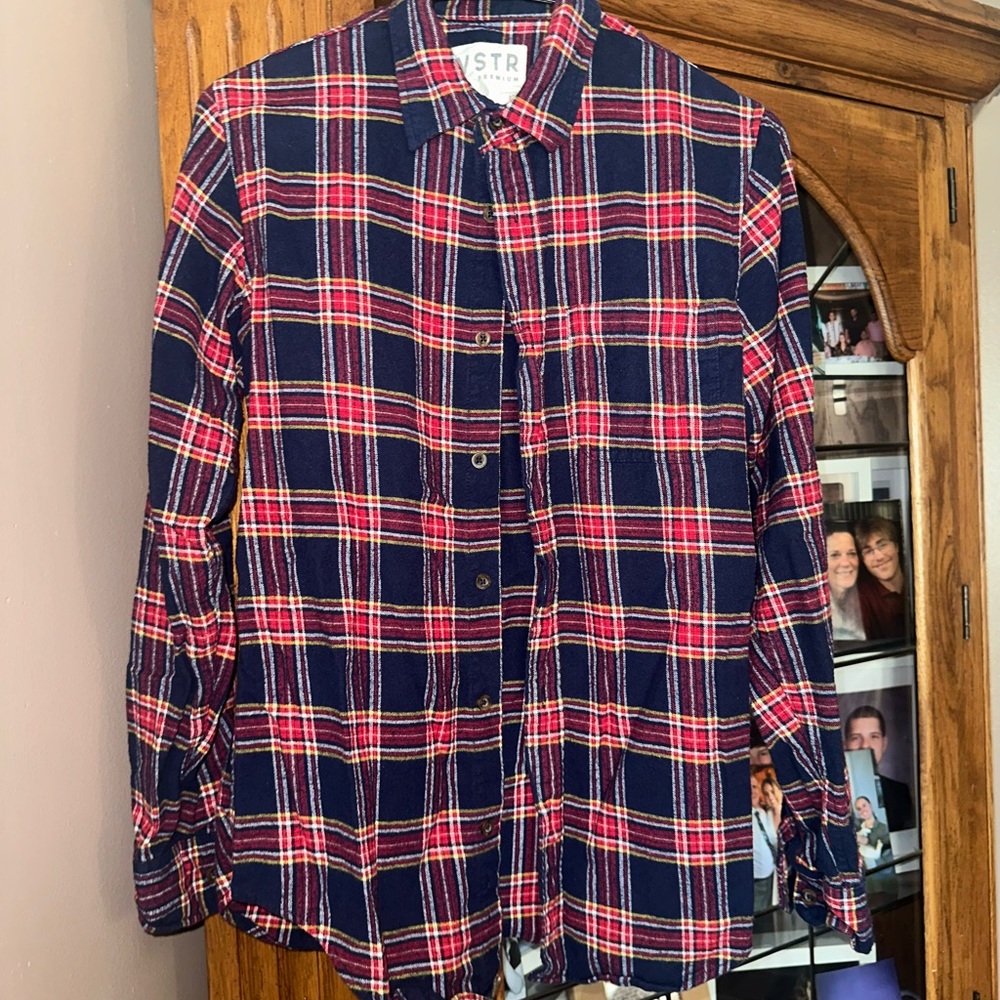 Small Plaid Flannel Button-Up Shirt. MUST BE BUNDLED